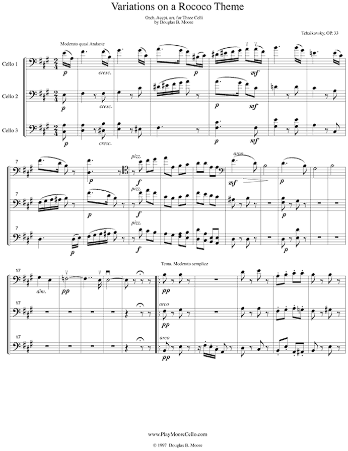 Tchaikovsky Variations on a Rococo Theme