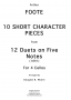 Foote: Ten Short Character Pieces for Cello Quartet