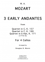 Mozart: Three Early Andantes for Cello Quartet